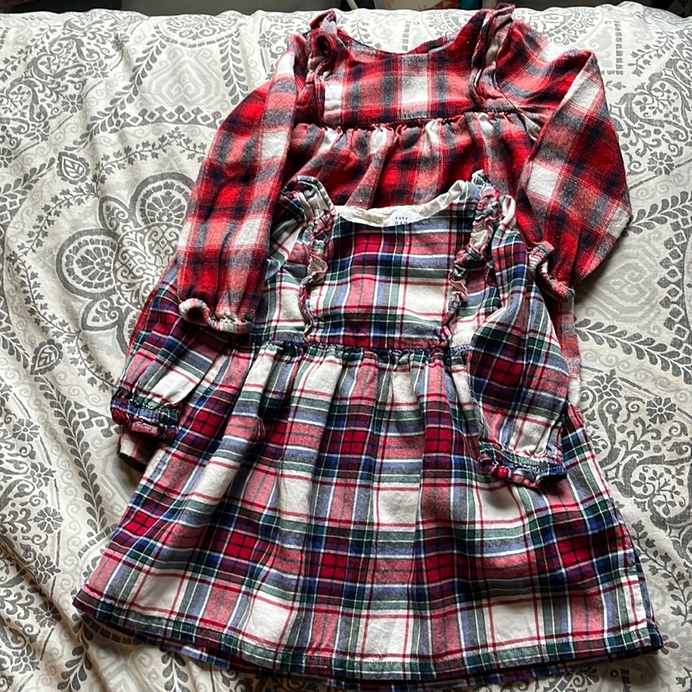 Two Baby Gap Toddler Christmas/Holiday Dresses